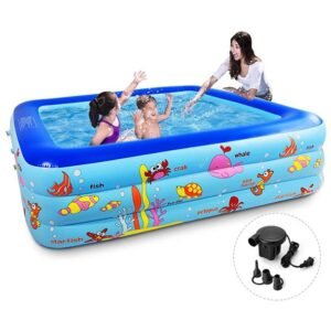 Home Inflatable Swimming Pool Adults & Kids Baby Pool Bathing Tub Outdoor Indoor - 130Cm