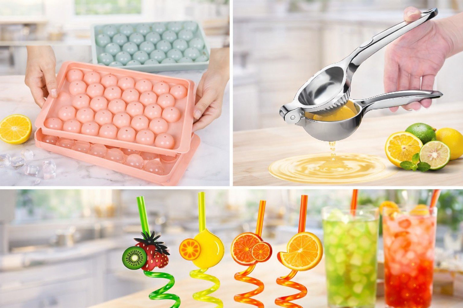 product_1776578956_3427 đĨ Ice Tray + Lemon Presser + Stylish Straw â đš Fresh Juice āĻŦāĻžāύāĻžāύ⧠āĻāĻāύ āĻāĻāĻĻāĻŽ āϏāĻšāĻ! đâī¸đĨ¤ - Image 2