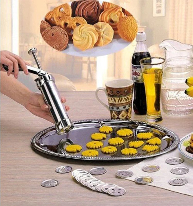 product_1777808559_7253 Stainless Steel Biscuit Maker-ঘরেই বানান মজাদার ডিজাইনের বিস্কুট! 🔥 - Image 2